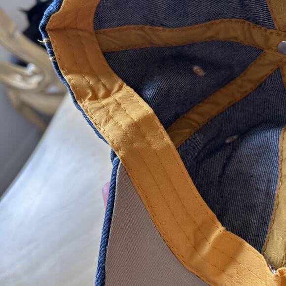 Rhinestone Baseball Hat Blue Denim with Studs Distressed Bling Cap “Queen” Y2K - Picture 10 of 13